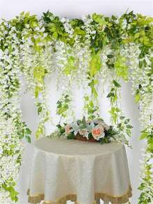 12pcs  White Artificial Flower Vine - White - View 5