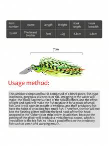 Lote de 3 piezas de señuelos de pesca de tipo Chatterbait de 10g, señuelos de giro, jigs, y cucharillas para la pesca de lubinas, luciopercas, percas, etc.