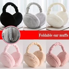 折疊式彈性耳套保暖校女孩可愛加絨耳套冬季男式耳罩女性耳套保暖1入組