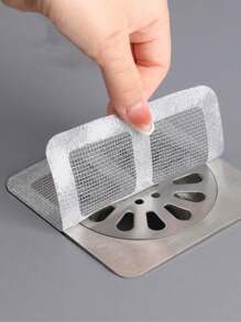 6pcs Drain Strainer Cover For Hair Stopper, Anti-Fly Nylon Filter Net, Household Bathroom Cockroach & Odor Prevention Tool Home Bathroom Decor Fall Decor Back To School - Grey - View 1