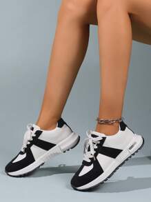 Scarpe casual vintage color crema d'avena, scarpe casual per donne, sneakers ultra morbide e versatili per attività sportive