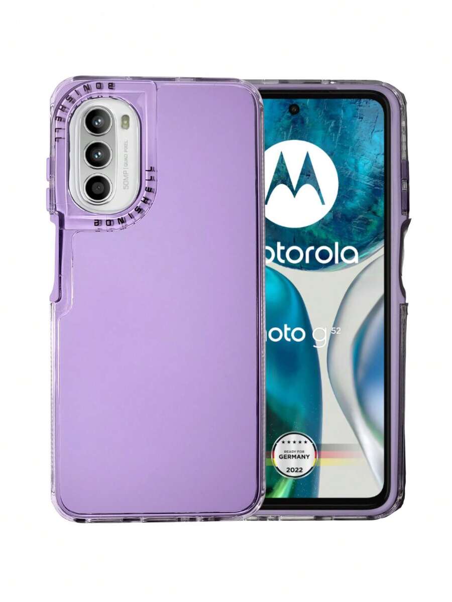 Rainbow Paint Rugged Use Double Layer Case For Moto G52 / G82 5G - Lilac Purple - View 1