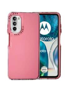 Rainbow Paint Rugged Use Double Layer Case For Moto G52 / G82 5G - Pink - View 1