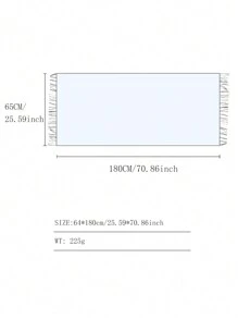 优雅女士条纹格纹白色流苏装饰仿羊绒保暖超大围巾披肩，适合日常使用 - 彩色 - 查看 6