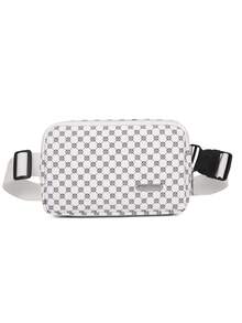 TIANDINGYU Clover Pattern Pu Leather Ladies' Waist Bag/fanny Pack - White - View 1