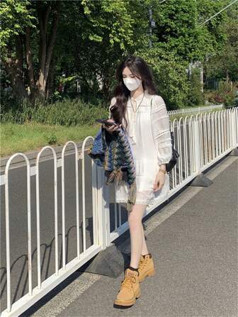 1pc Women's Multicolor Knitted Fashionable Cape, Suitable For Travel And Daily Wear In Winter, Can Be Worn As A Shawl