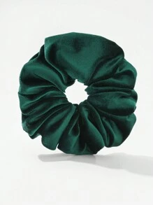 1pc Plush Vintage French Style Bun Maker For Women, Autumn And Winter Casual - Green - View 5