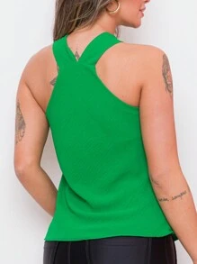 Women Tank Tops & Camis - Green - View 3
