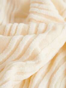 1pc Universal Plush Jacquard Dustproof Sofa Cushion Cover, Simple Modern Pet Antifouling Stretch Sofa Cover, Anti-scratch Solid Color Sofa Slipcover Suitable For Living Room L-shaped Sofa And 1/2/3/4 Seat Sofa (sold Individually) - Beige - View 8