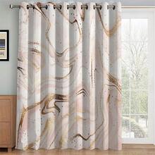 Cortinas Decorativas Estampadas Doradas.