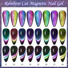 XEIJAYI 1瓶Y2K美学磁性美甲凝胶，全息闪粉猫眼甲油胶，星空闪粉彩虹霓虹色甲油胶，四季皆宜，美甲装饰礼品，家用美甲沙龙 - 粉色 - 查看 5