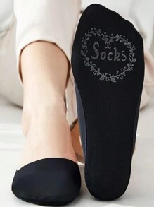 5對/組多色女士防滑隱形襪,底部帶毛巾防滑