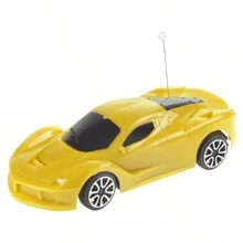 Carrinho de Controle Remoto Com Volante Drop 3 Funções Ferrari Amarelo - Amarelo - Visão 2