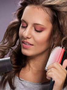 1pc 9 Rows Detangling Styling Brush, Easy To Clean Hair Brush, Use For Styling, Detangling, Shaping, Smoothing, Blow-Drying, Separating, Curl Defining, Suitable And Men's Curly Hair Comb, Hair Brush, Comb, Hair Tools, Hair Products And Accessories For Barber Salon Beauty Brushes, Edge Brush Hair Comb, Comb Hair, Detangling Brush, Comb, Slick Back Brush, Hairbrush, Edge Brush Hair Brush, Detangling Brushes, Hair Tools, Hair Stuff, Hair Care, Curly Hair Brush, Barber, Hairdressing Equipment, Hairstyle, Hairdressing - Multicolor - View 2