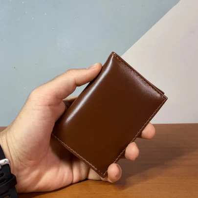 Carteira Lisa Pequena Porta Cartão, Cnh, Notas, Slim Minimalismo e Prática Dia dos Pais