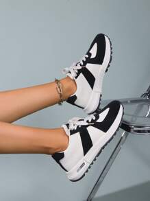 Scarpe casual vintage color crema d'avena, scarpe casual per donne, sneakers ultra morbide e versatili per attività sportive