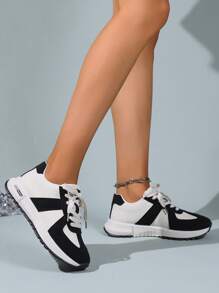 Scarpe casual vintage color crema d'avena, scarpe casual per donne, sneakers ultra morbide e versatili per attività sportive