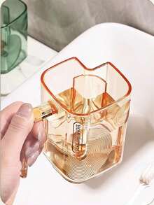 1個透明漱口杯輕奢家用情侶牙刷杯簡約學生洗漱杯牙刷架 - 黃色 - 查看 3