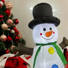 Inflables Navideños Gigantes para Interior o Exterior Inflable Santa Claus de 150 CM hasta 250 CM - MUÑECO DE NIEVE - Ver 3