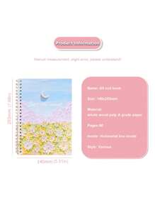 油畫厚筆記本60頁創意學生a5螺旋筆記本顏色隨機 - 彩色 - 查看 9