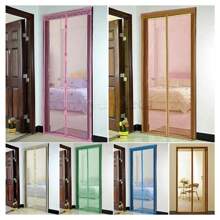 Cortina Puerta Velo Anti Insectos Zancudos Magnetica Mosquitero Malla Verano Persiana - Azul - Ver 4