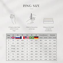 1枚100% 925纯银情侣结婚戒指，简约哑光男女通用订婚戒指，精致珠宝礼品，新娘配饰，情人节礼物 - 銀色 - 查看 10