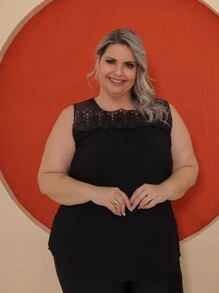 Plus Size Blouses - màu đen - Xem 2