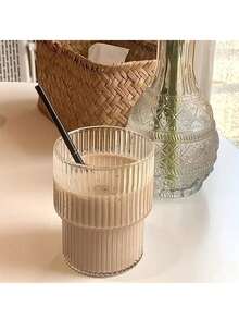 1pc 300ml/10oz Heat Resistant Straight Drinking Cup For Ice Coffee, Transparent Kitchen & Home Drinkware, Birthday Gift - Transparent - View 8