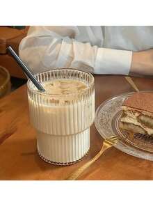 1pc 300ml/10oz Heat Resistant Straight Drinking Cup For Ice Coffee, Transparent Kitchen & Home Drinkware, Birthday Gift - Transparent - View 5