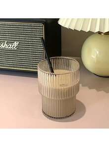 1pc 300ml/10oz Heat Resistant Straight Drinking Cup For Ice Coffee, Transparent Kitchen & Home Drinkware, Birthday Gift - Transparent - View 7