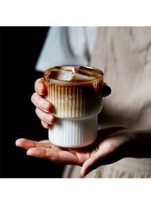 1pc 300ml/10oz Heat Resistant Straight Drinking Cup For Ice Coffee, Transparent Kitchen & Home Drinkware, Birthday Gift - Transparent - View 1