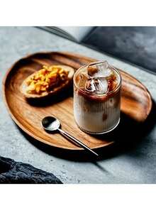 1pc 300ml/10oz Heat Resistant Straight Drinking Cup For Ice Coffee, Transparent Kitchen & Home Drinkware, Birthday Gift - Transparent - View 4