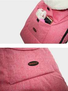 1pc Universal Footmuff For Baby Stroller (pink), Winter Warm Waterproof Windproof Footmuff Sleeping Bag With Plush Lining For Infants And Toddlers - Pink - View 6