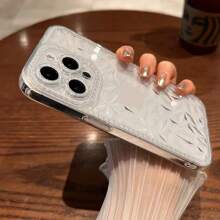 Glittering Clear Diamond Grid Pattern Phone Case - Multicolor - View 3