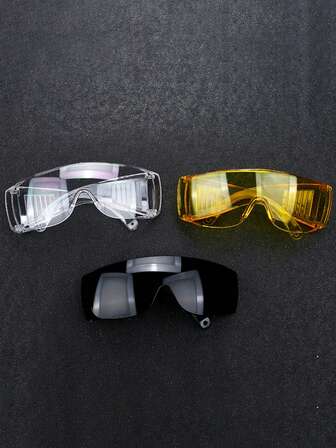 1入時尚雙徑形pc防風護目鏡,加固鏡片,適用於日常騎行和旅行