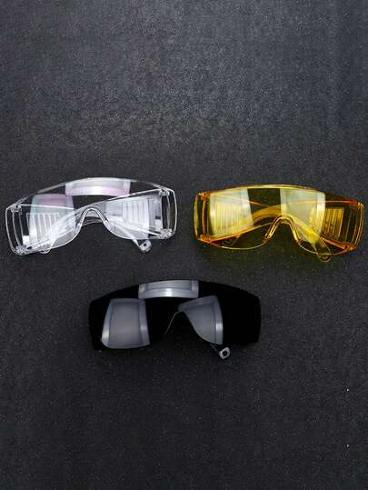 1入時尚雙徑形pc防風護目鏡,加固鏡片,適用於日常騎行和旅行