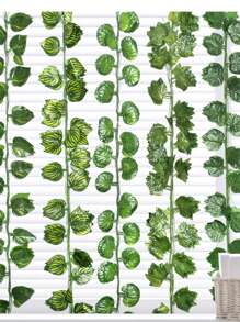 1pc Plastic Artificial Ivy Leaf - Green - View 4