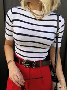 Women Knit Tops - White - View 1