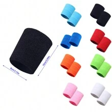 1pair Outdoor Sports Wristband, Sweat Absorbing Towel Wrist Guard, Tennis/Basketball/Fitness Wrist Support, Anti-Sprain Protective Wrist Strap, Unisex Protective Gear Gym Accessories