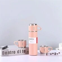 1 件 500 毫升/16.9 盎司不銹鋼真空隔熱咖啡杯,帶咖啡杯,適合冷熱飲料、水瓶、學校用品、商務和戶外使用
