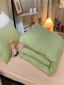 Classic Fashionable Soft Skin-friendly Solid Color Bedding - Mint Green - View 9