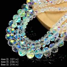 80 顆/套切割黃色水晶珠、刻面玻璃珠、吊墜、耳環珠、散珠、間隔珠適合女士 Diy 手鍊、項鍊和其他珠寶配飾 - 6mm(0.236in) 80顆 - 查看 2