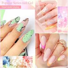 XEIJAYI 1瓶凝胶指甲油，流行系列指甲凝胶，141种鲜艳亮丽的颜色，四季皆宜 - UV/LED可卸半永久指甲油，适合DIY美甲，圣帕特里克节 - 綠色 - 查看 6