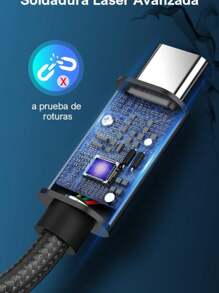 Cable Tipo C 2m A Tipo C A  3a Turbo Carga Rapida - Negro - Ver 8