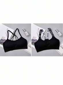 Áo ngực & Áo lót Nữ Tương phản ren Đơn giản - màu đen - Xem 1