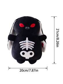 Molutian Juguete De Peluche De Conejo Esqueleto De 21cm/8.26in, Conejo Loco De Peluche Gótico De Fantasmas, Decoración De Fiesta De Conejo Aterrador, Cojín De Animal De Peluche De Conejo Decorativo Abrazable Para Regalo De San Valentín - Morado - Ver 2