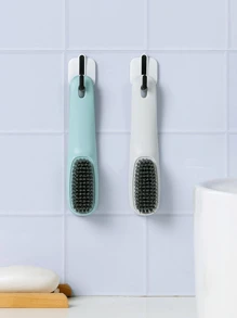 1pc Press-type Automatic Liquid Dispenser Shoe Brush - Blue - View 4