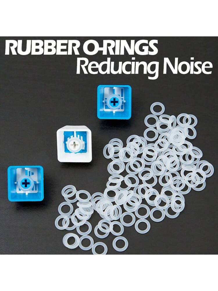 120Pcs Keycap Black O Ring Rubber Sound Dampeners Keyboard O-ring Switch Silencer Ring Buffer Sound Dampeners For Cherry MX Keyboard Damper Replacement Noise Reduction Seal (Free gift 1 key cap puller)