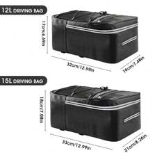 12/15l 自行車後座包,後包架包登山車和公路自行車後儲物盒 - 黑色 - 查看 6