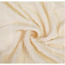1pc Solid Color Soft And Comfortable Fringed Blanket, Suitable As Sofa Blanket, Shawl And Bed Tail Cover - Beige - View 4